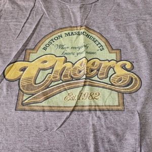 Brown Cheers 2XL Graphic T-Shirt Front‎ and Back Graphic Tee